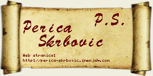 Perica Škrbović vizit kartica